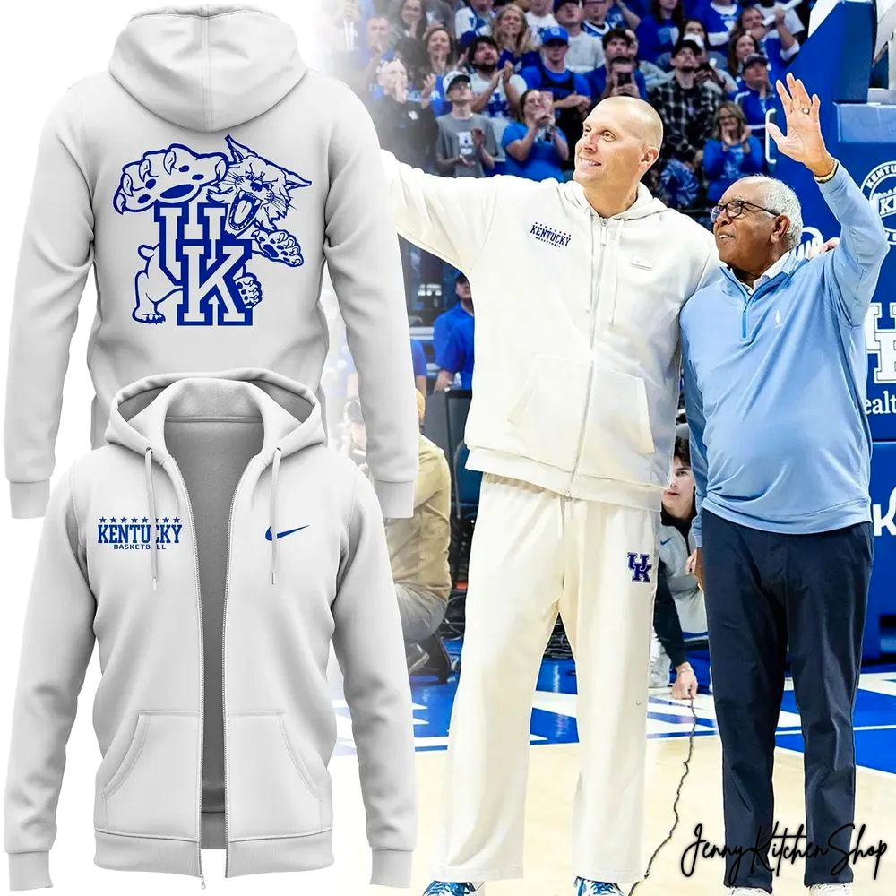 Coach Mark Pope Kentucky Basketball Uniform Zip Hoodie