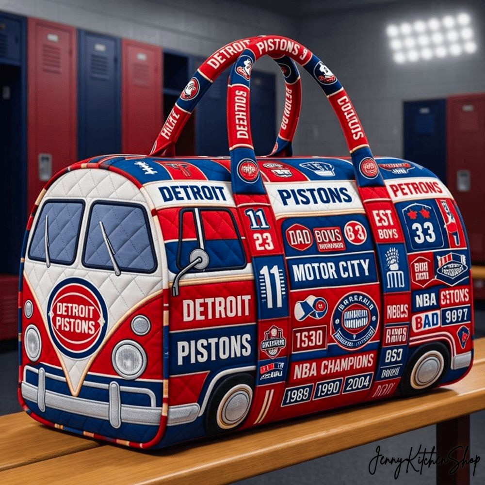 Detroit Pistons Quilted Duffle Bag