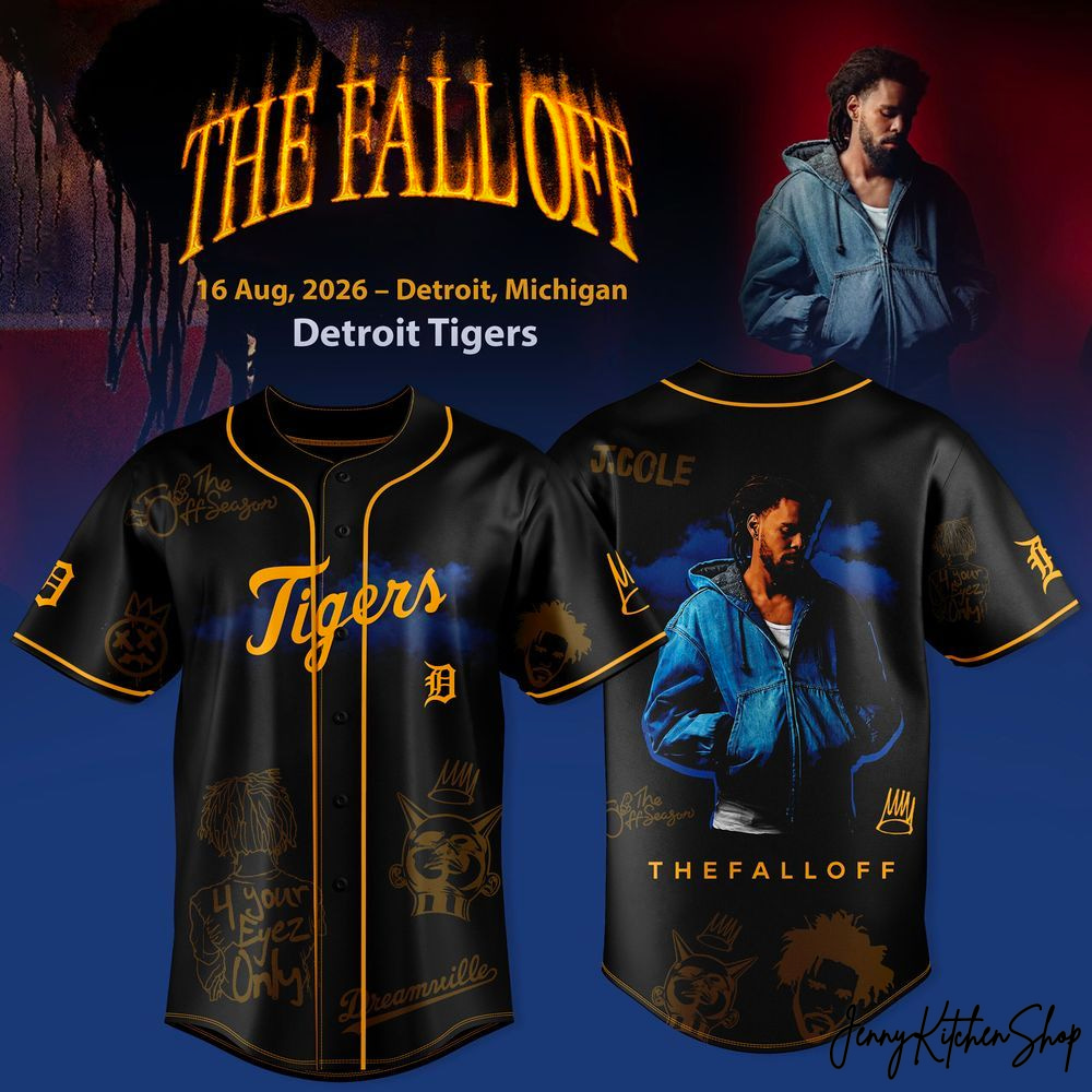 Detroit Tigers x The Fall Off J Cole World Tour 2026 Baseball Jersey