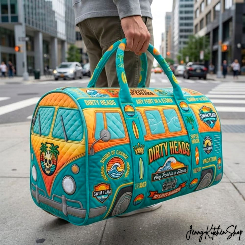 Dirty Heads Surf Van Retro Coastal Quilted Duffle Bag