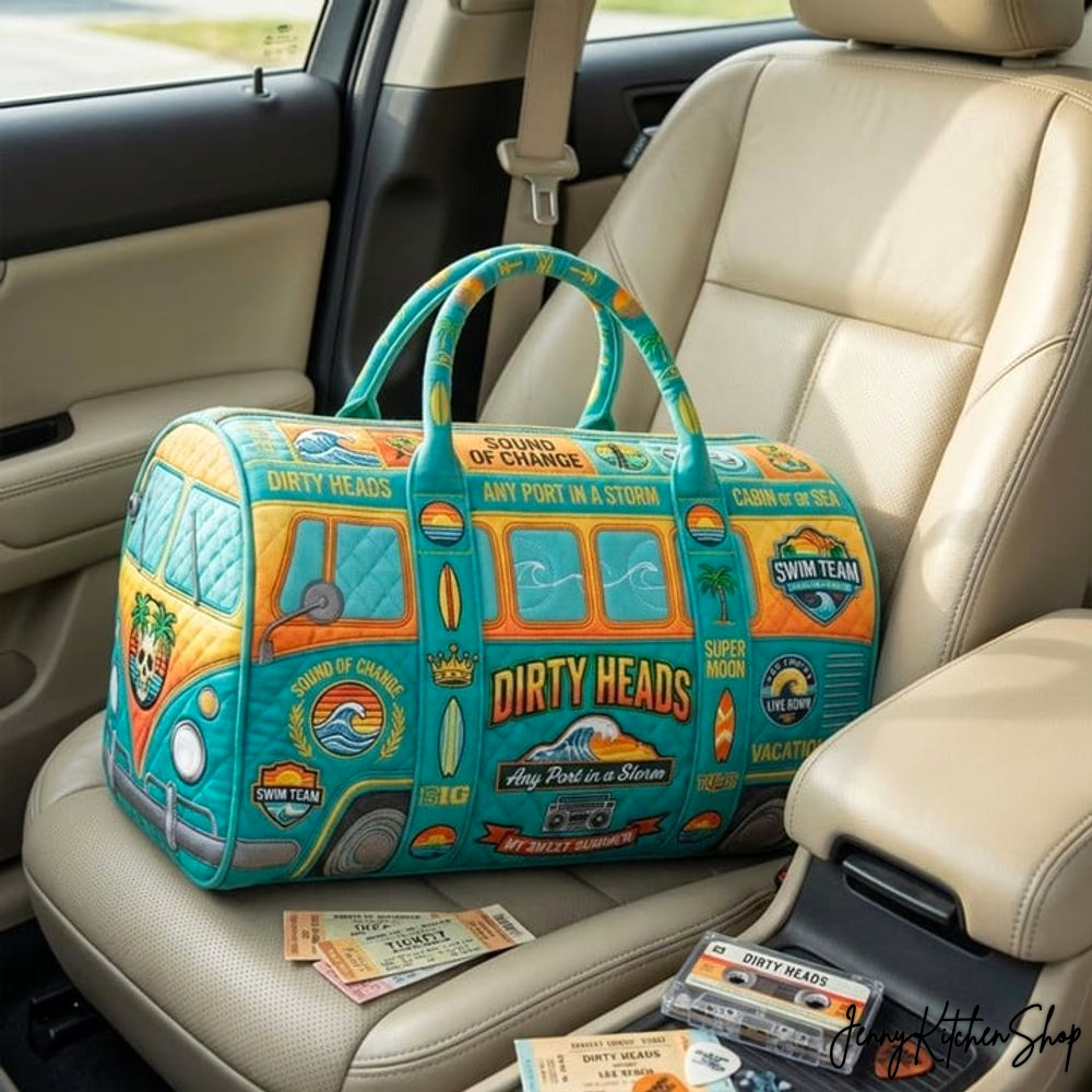 Dirty Heads Surf Van Retro Coastal Quilted Duffle Bag