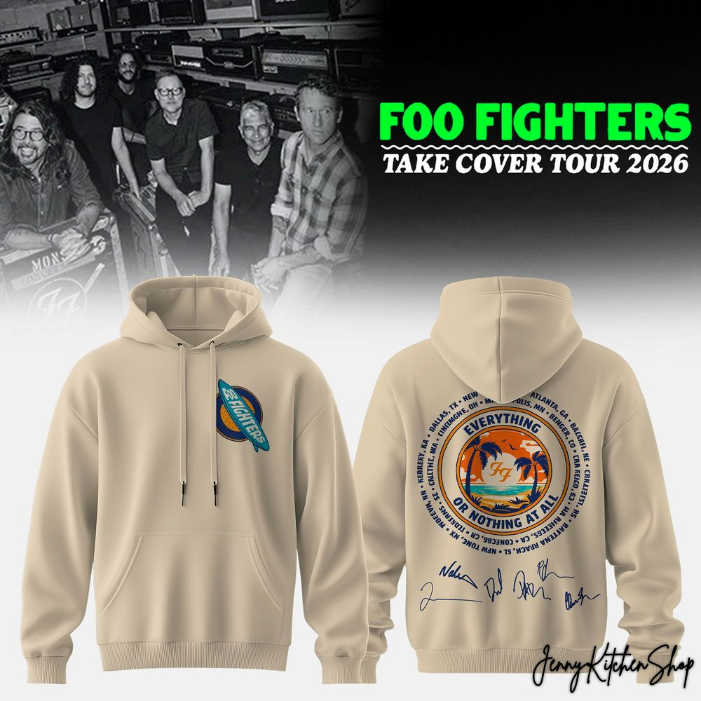 Foo Fighters Take Cover Tour 2026 For Fans Collection Hoodie