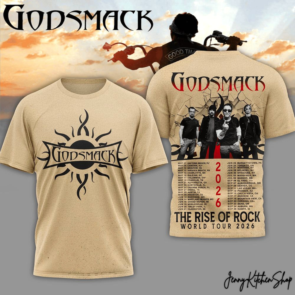 Godsmack 2026 The Rise Of Rock World Tour T-Shirt