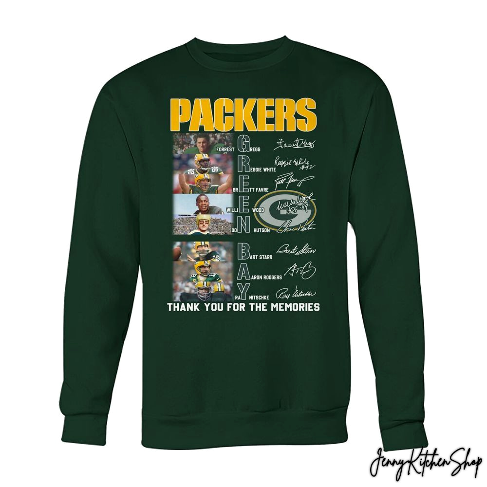 Green Bay Packers Legends Thank You For Memories Shirt