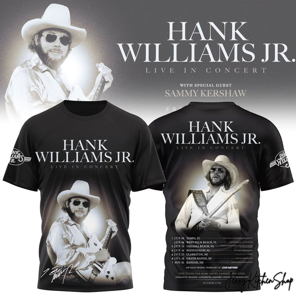 Hank Williams Jr Live In Concert 2026 T-Shirt