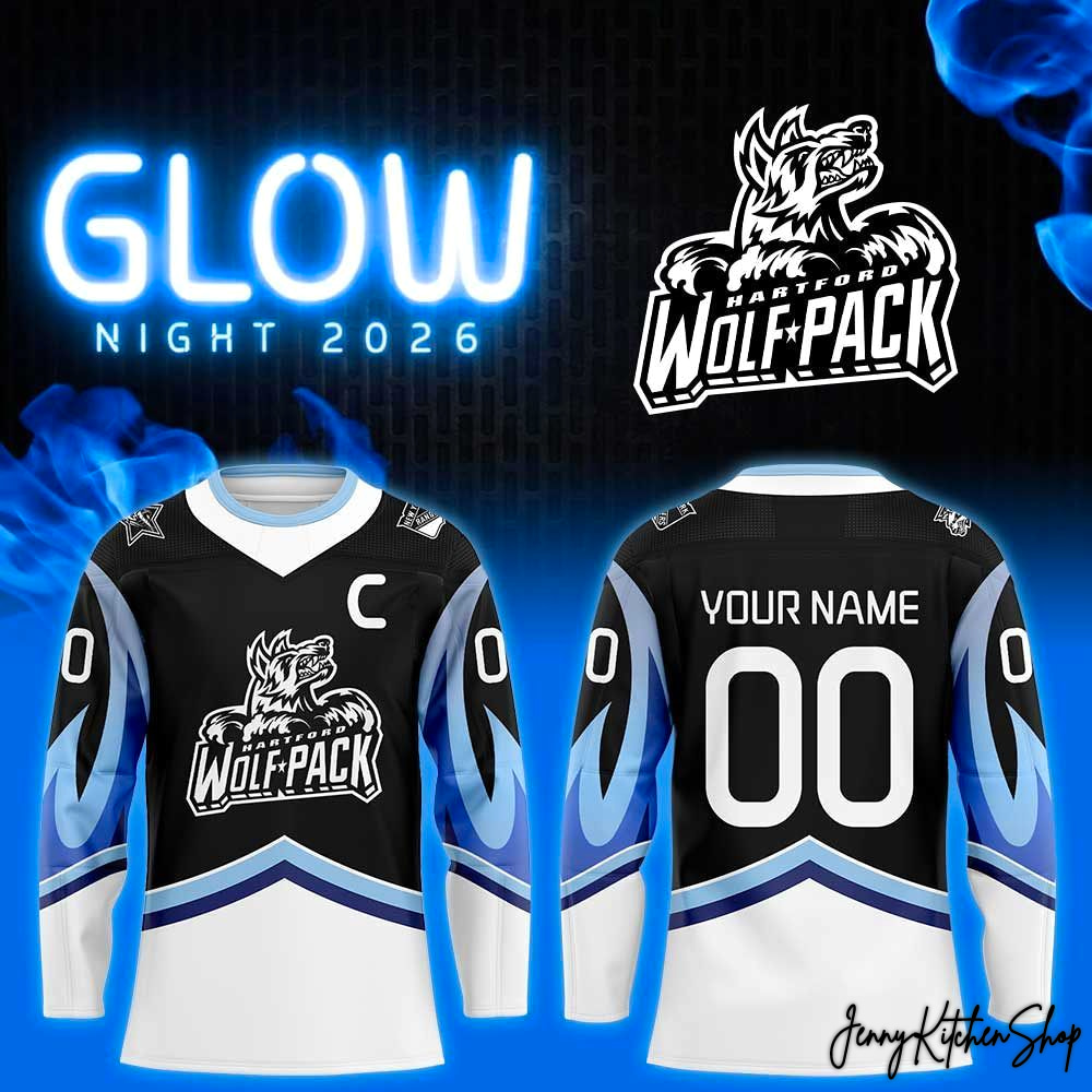 Hartford Wolf Pack Glow Night 2026 Special Edition Hockey Jersey