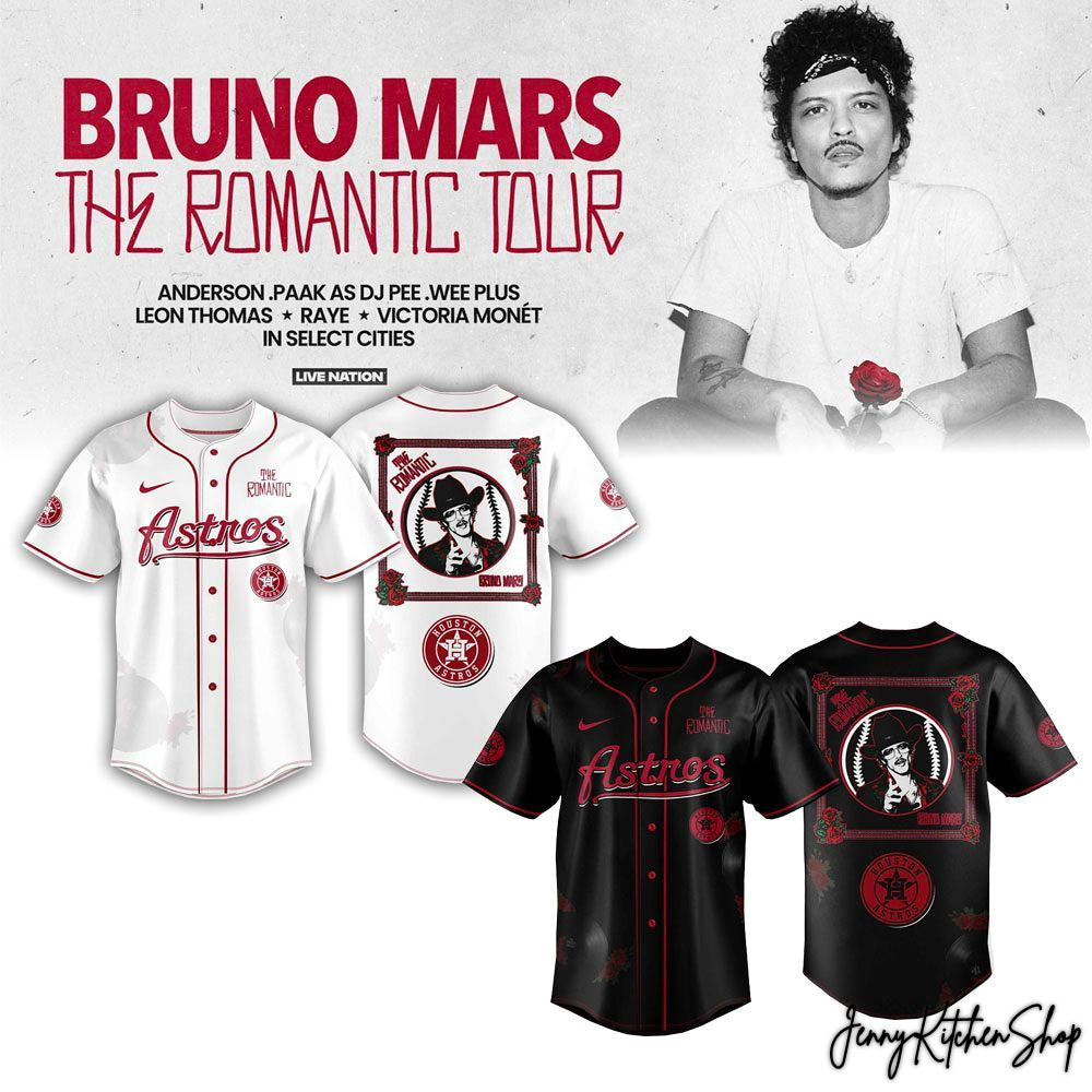 Houston Astros x Bruno Mars 2026 The Romantic Tour Jersey