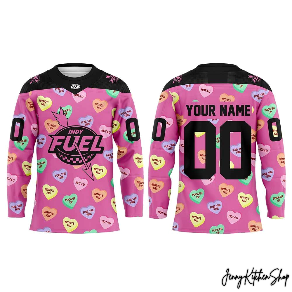 Indy Fuel 2026 Valentine Day Intro's Fav Hockey Jersey