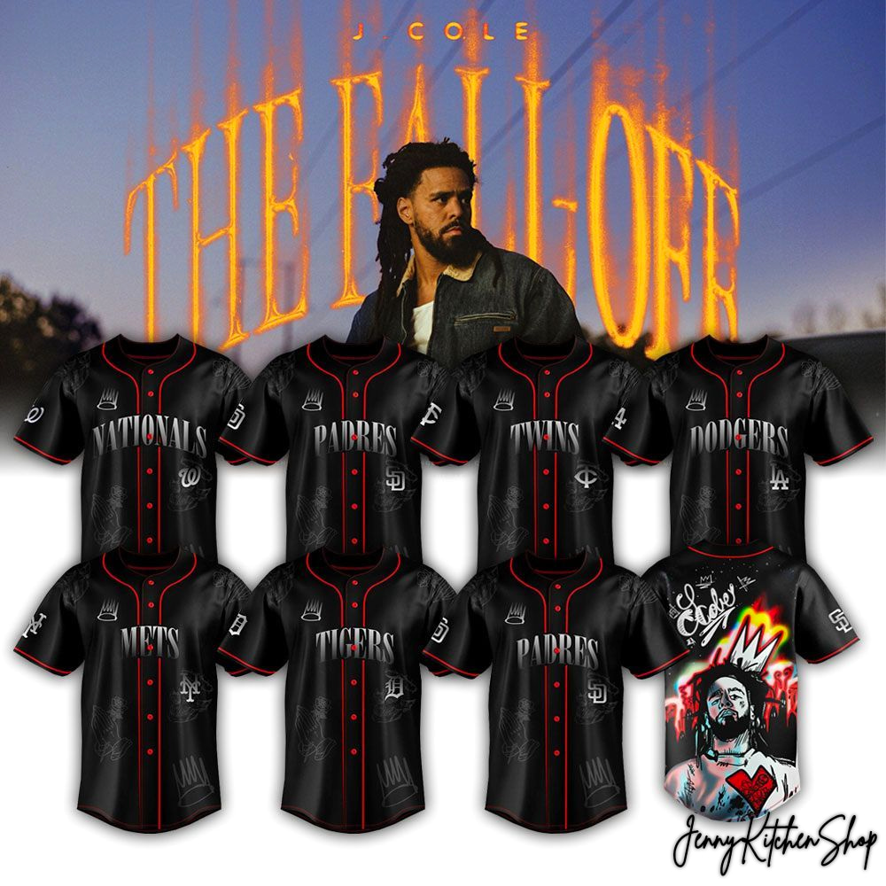 J Cole The Fall Off 2026 Graphic Streetwear MLB Limited Baseball Jersey