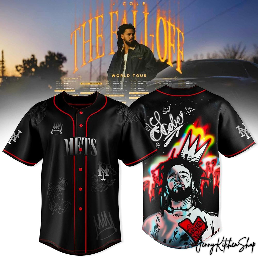 J Cole The Fall Off 2026 Graphic Streetwear MLB Limited Baseball Jersey