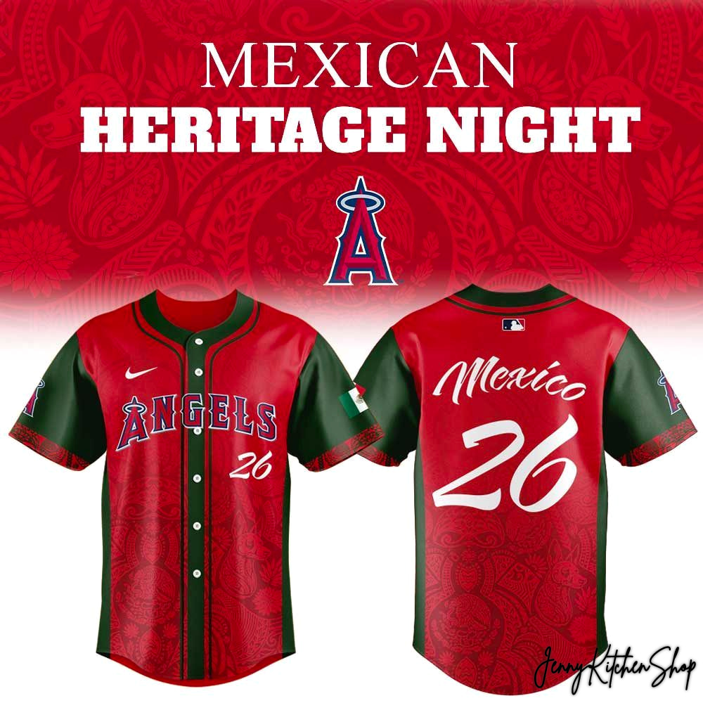 Los Angeles Angels 2026 Mexican Heritage Night Jersey