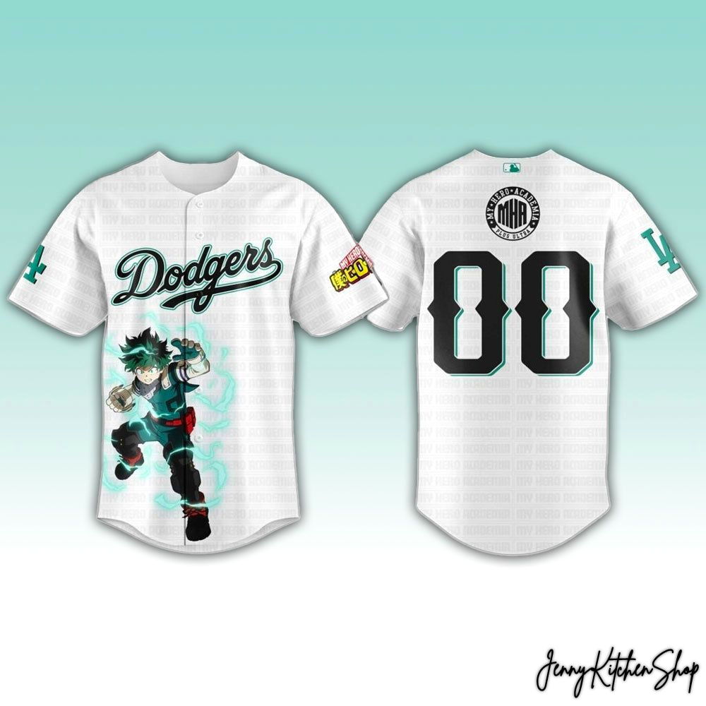Los Angeles Dodgers x My Hero Academia Fusion Baseball Jersey