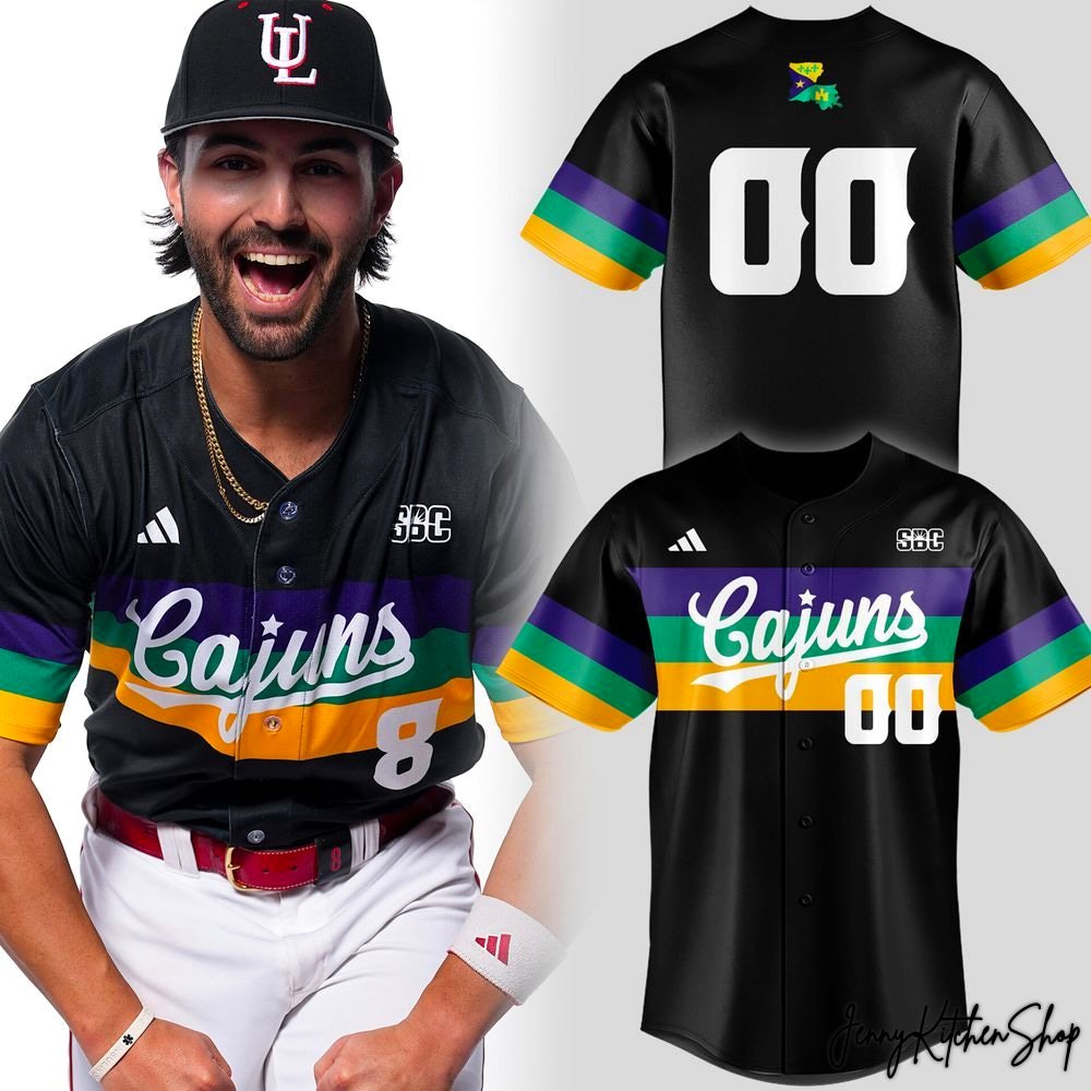 Louisiana Ragin Cajuns Mardi Gras 2026 Limited Baseball Jersey