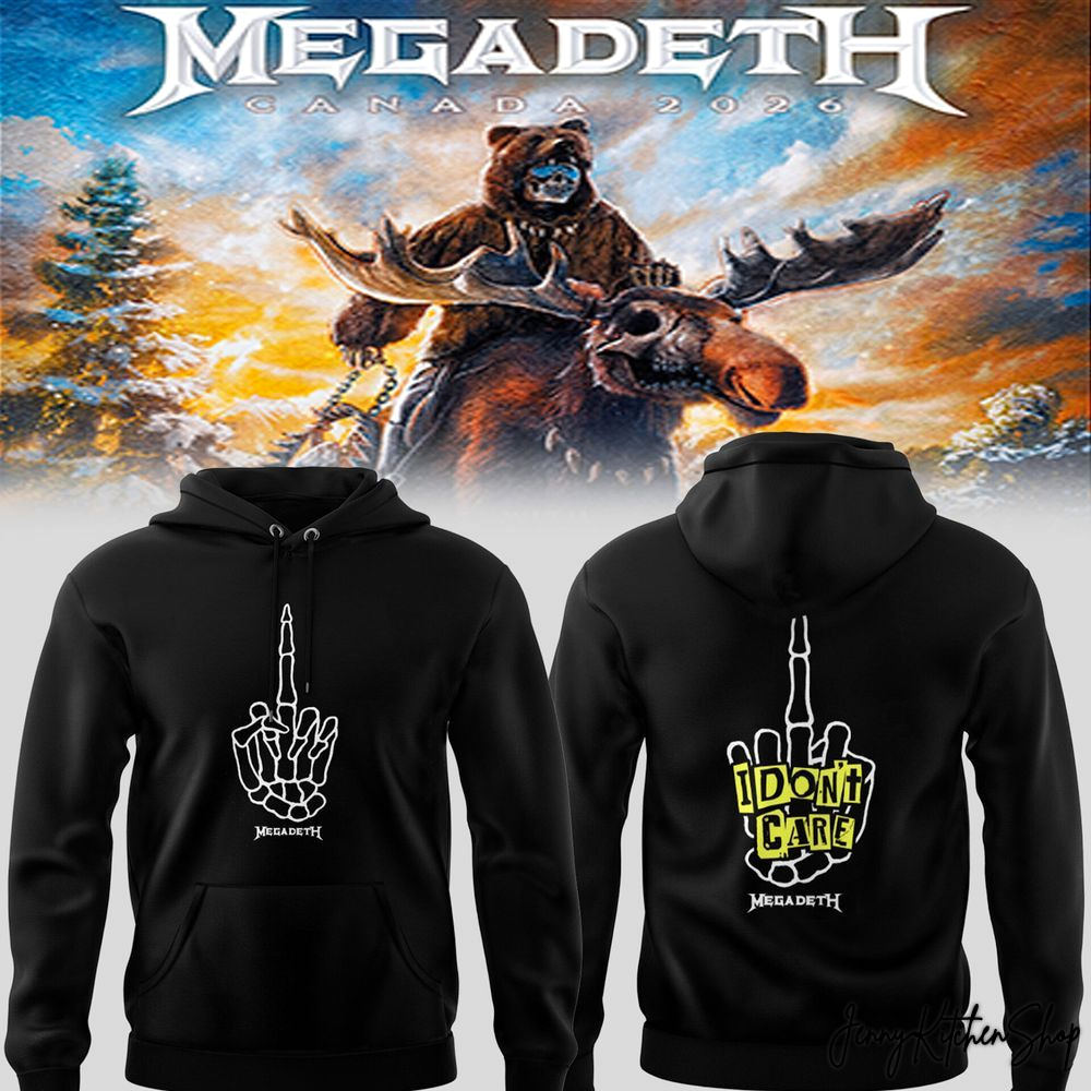 Megadeth Canada Tour 2026 Black Hoodie