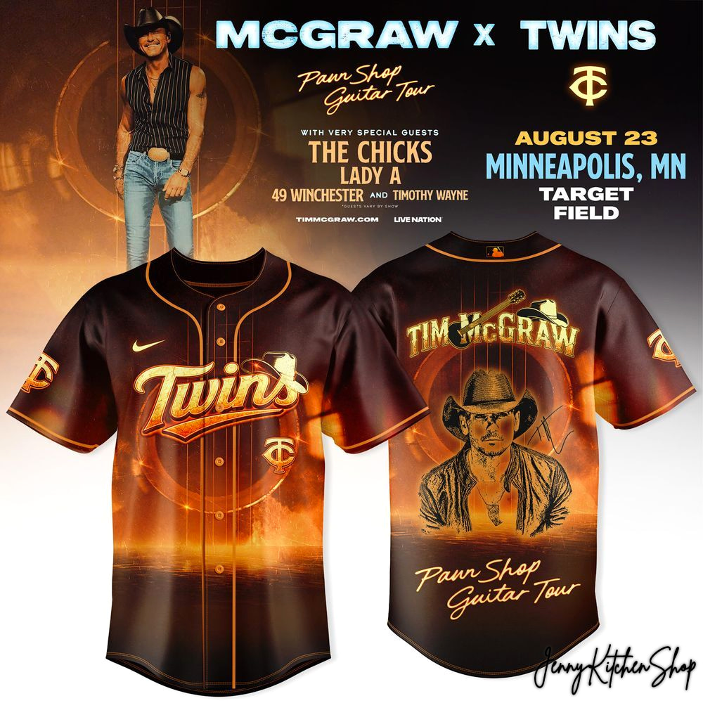 Minnesota Twins x Tim McGraw 2026 Tour Jersey