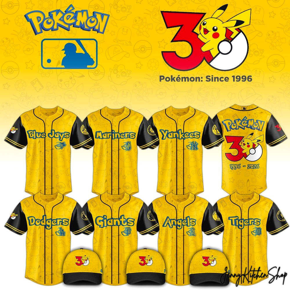 MLB x Pokémon 30th Anniversary 2026 Limited Baseball Jersey