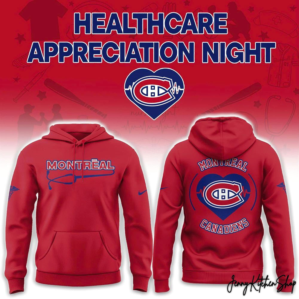 Montreal Canadiens Healthcare Appreciation Night Heart 2026 Hoodie