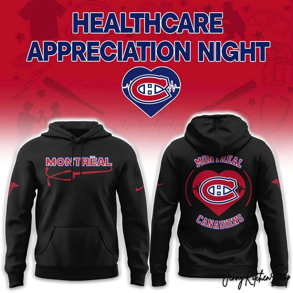 Montreal Canadiens Healthcare Appreciation Night Heart 2026 Hoodie