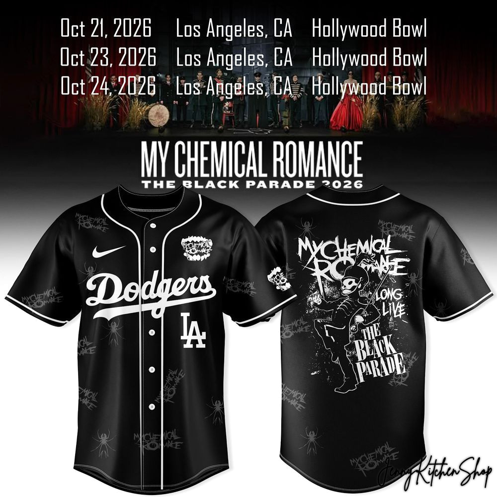 My Chemical Romance x Los Angeles Dodgers The Black Parade 2026 Jersey