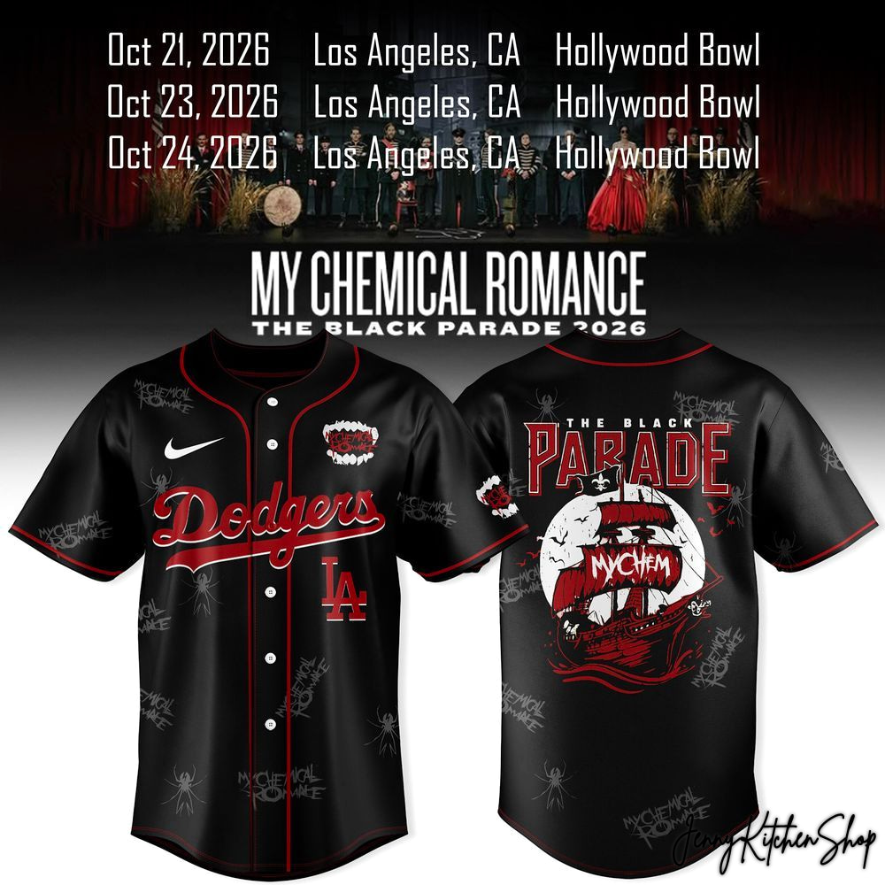 My Chemical Romance x Los Angeles Dodgers The Black Parade 2026 Jersey