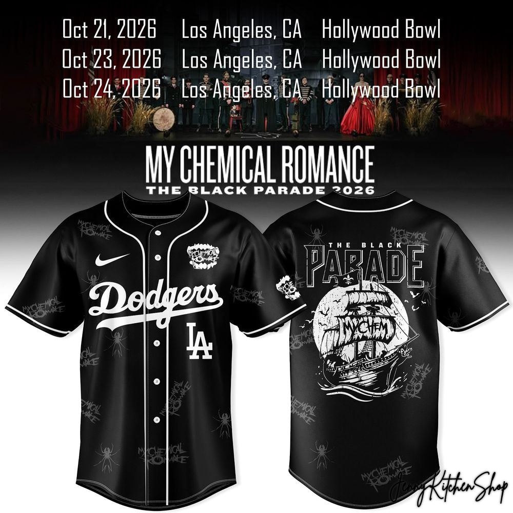 My Chemical Romance x Los Angeles Dodgers The Black Parade 2026 Jersey
