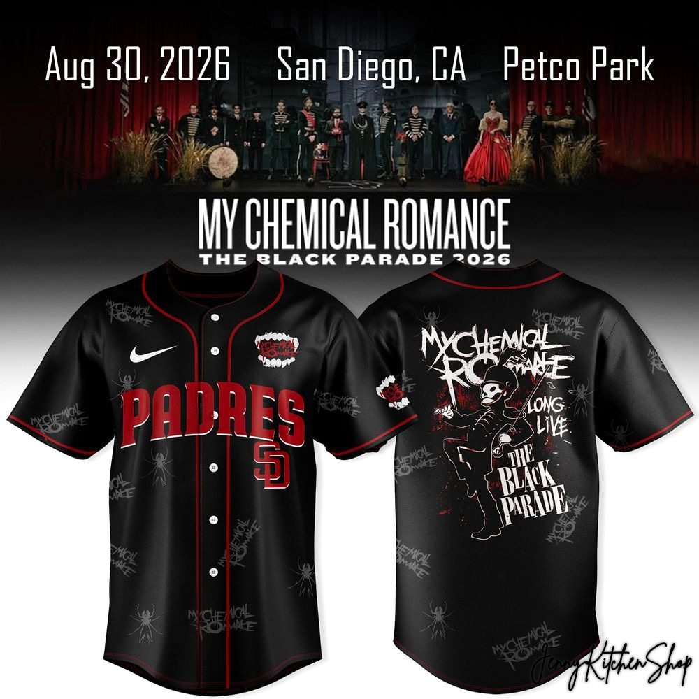 My Chemical Romance x San Diego Padres The Black Parade 2026 Jersey