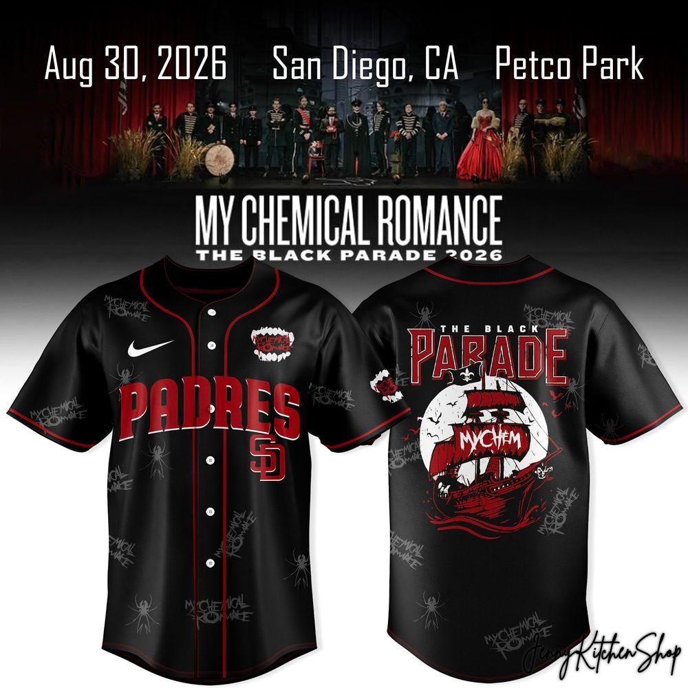 My Chemical Romance x San Diego Padres The Black Parade 2026 Jersey