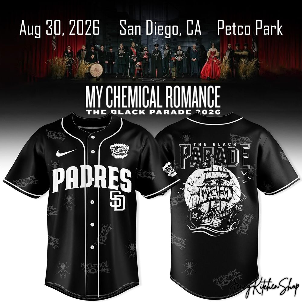 My Chemical Romance x San Diego Padres The Black Parade 2026 Jersey