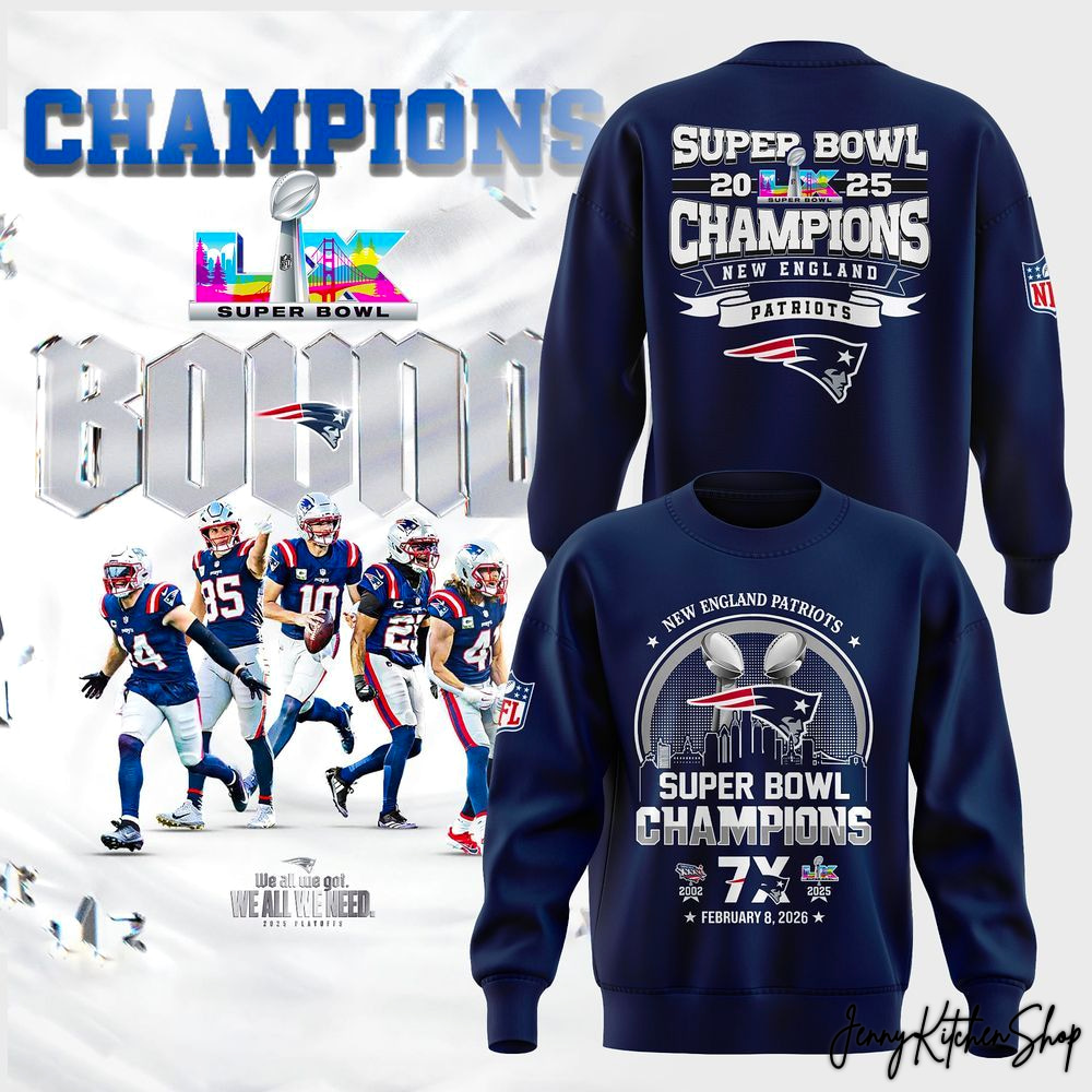 New England Patriots 7X Super Bowl Champions Limited Sweatshirt