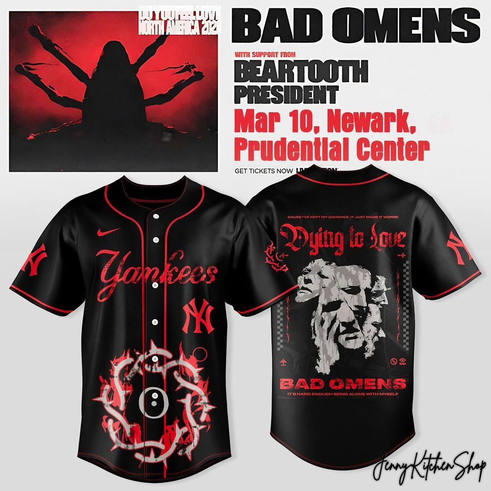 New York Yankees x Omens Do You Feel Love North American Tour 2026 Jersey