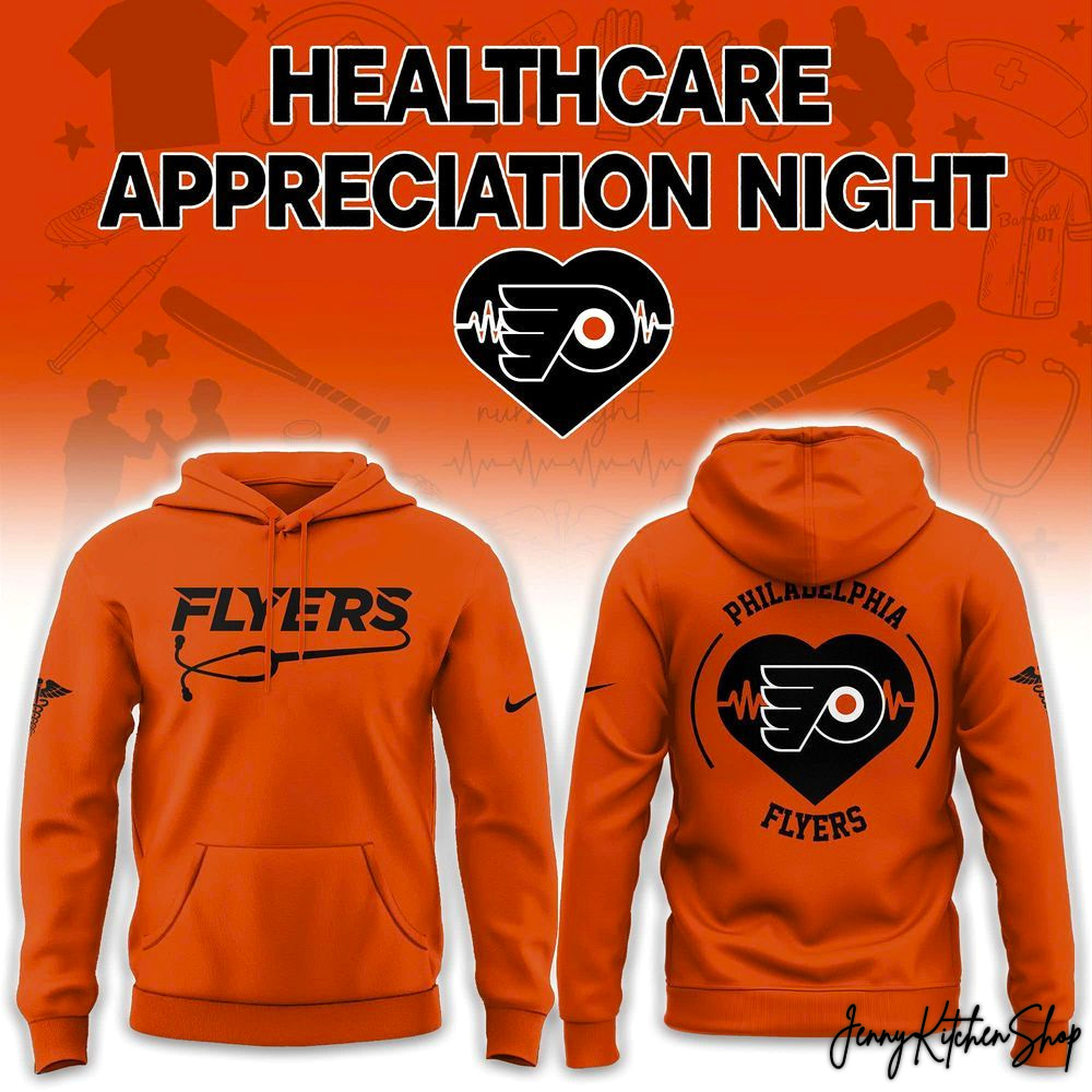 Philadelphia Flyers Healthcare Appreciation Night Heart 2026 Hoodie