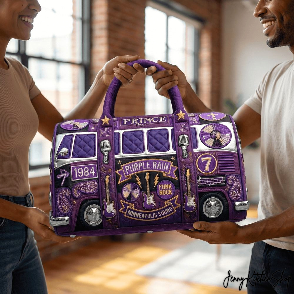 Prince Purple Rain Travel Day Quilted Duffle Bag