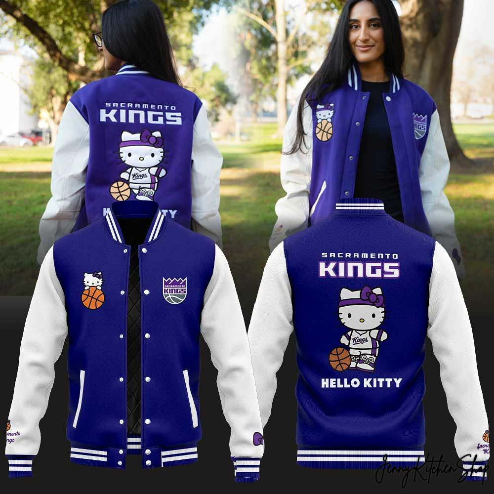 Sacramento Kings Hello Kitty 2026 Special Baseball Jacket