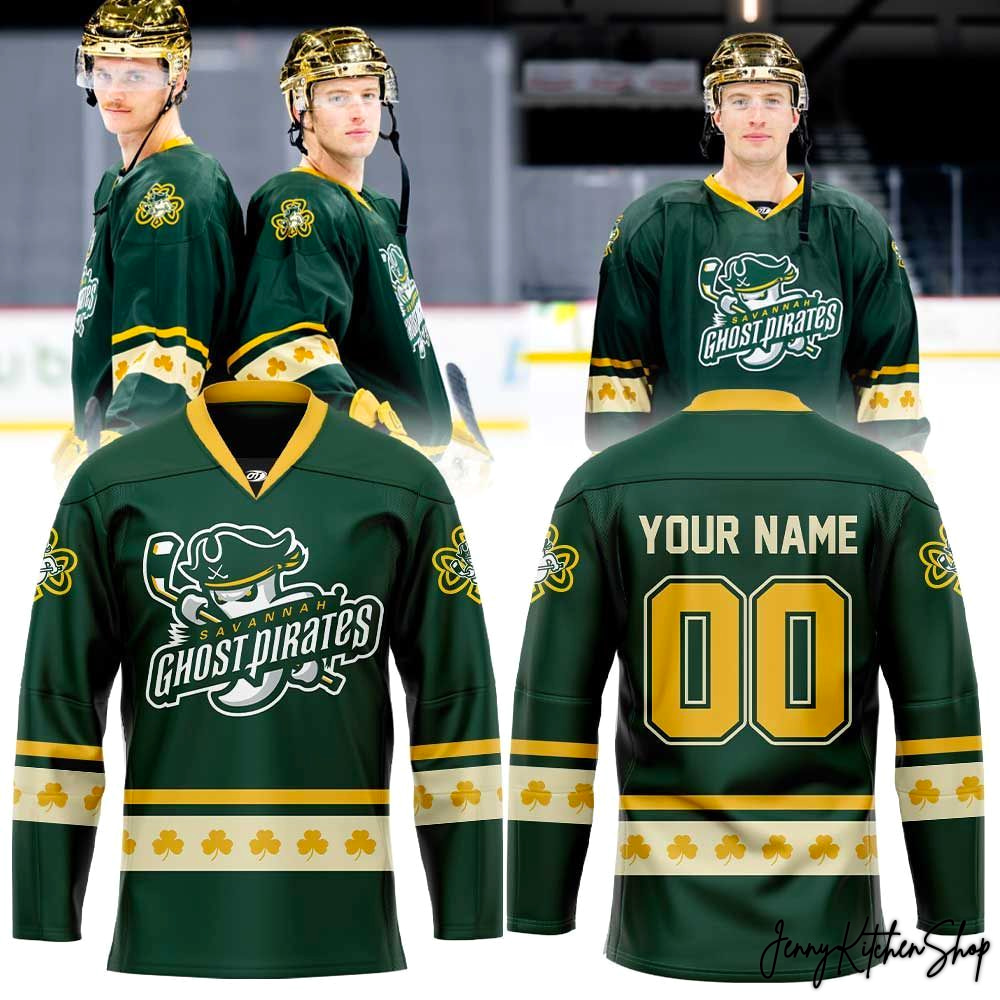 Savannah Ghost Pirates St. Patrick’s Day 2026 Hockey Jersey