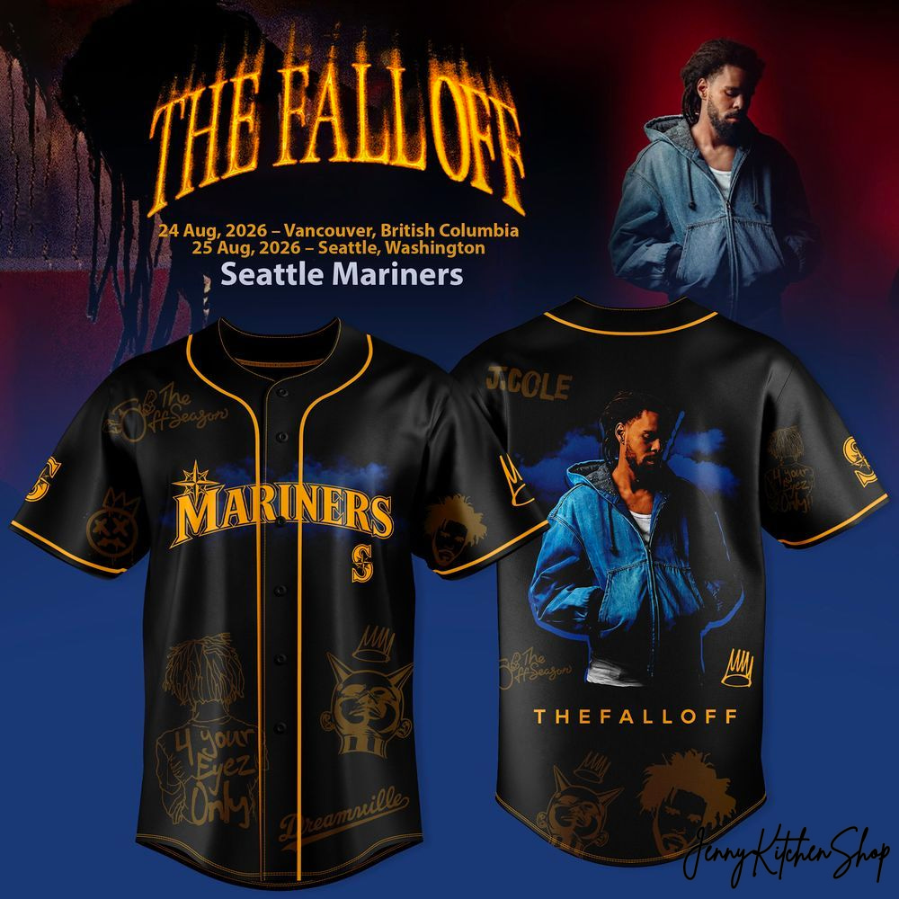 Seattle Mariners x The Fall Off J Cole World Tour 2026 Baseball Jersey