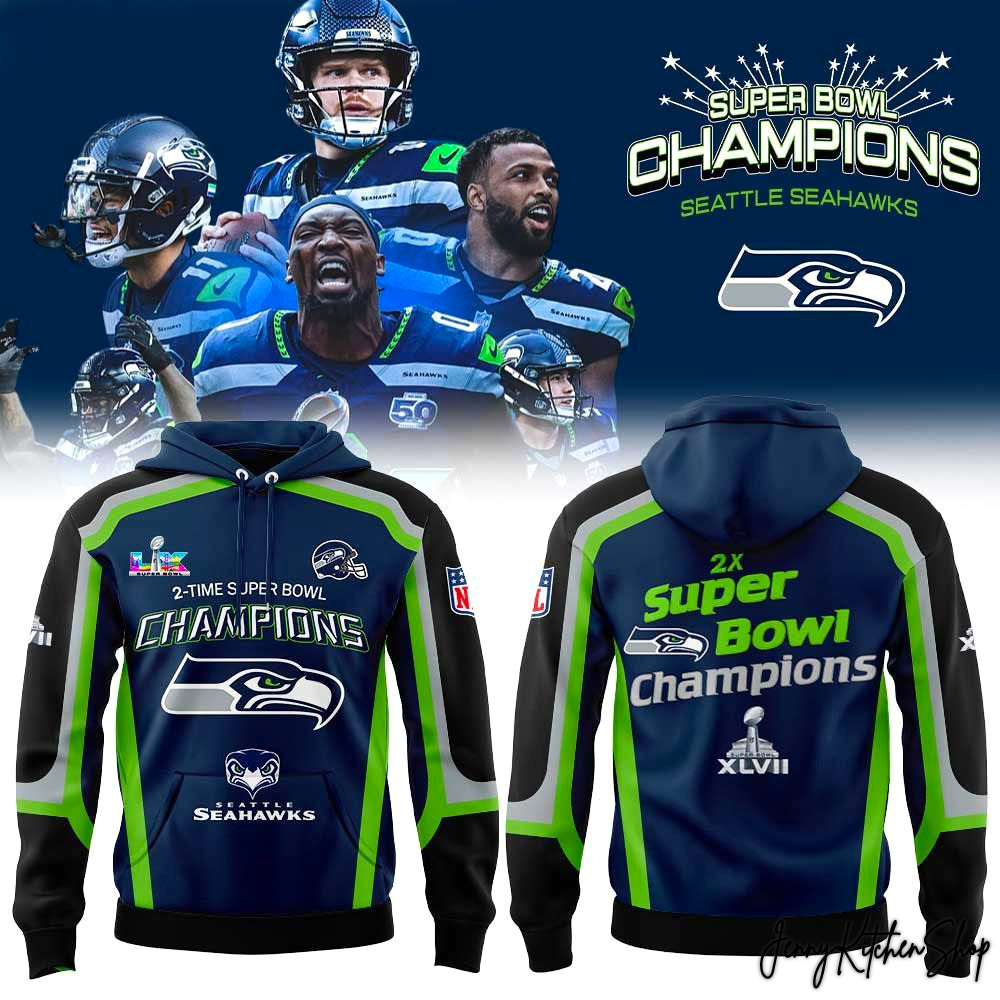 Seattle Seahawks 2026 2X Super Bowl Champions Limited Hoodie