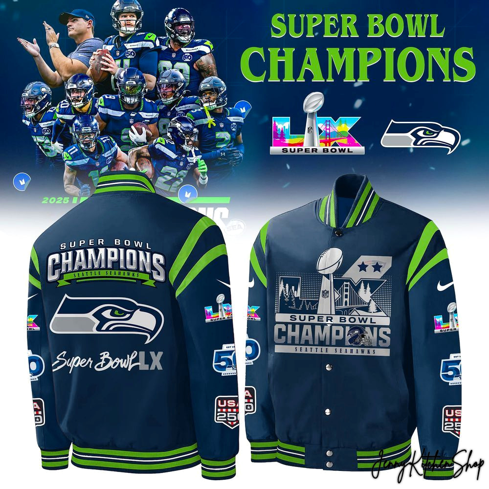 Seattle Seahawks Champions 2026 Super Bowl LX Jacket