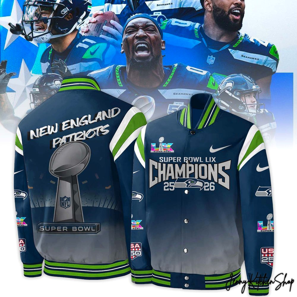 Seattle Seahawks Champions 2026 Super Bowl LX Jacket