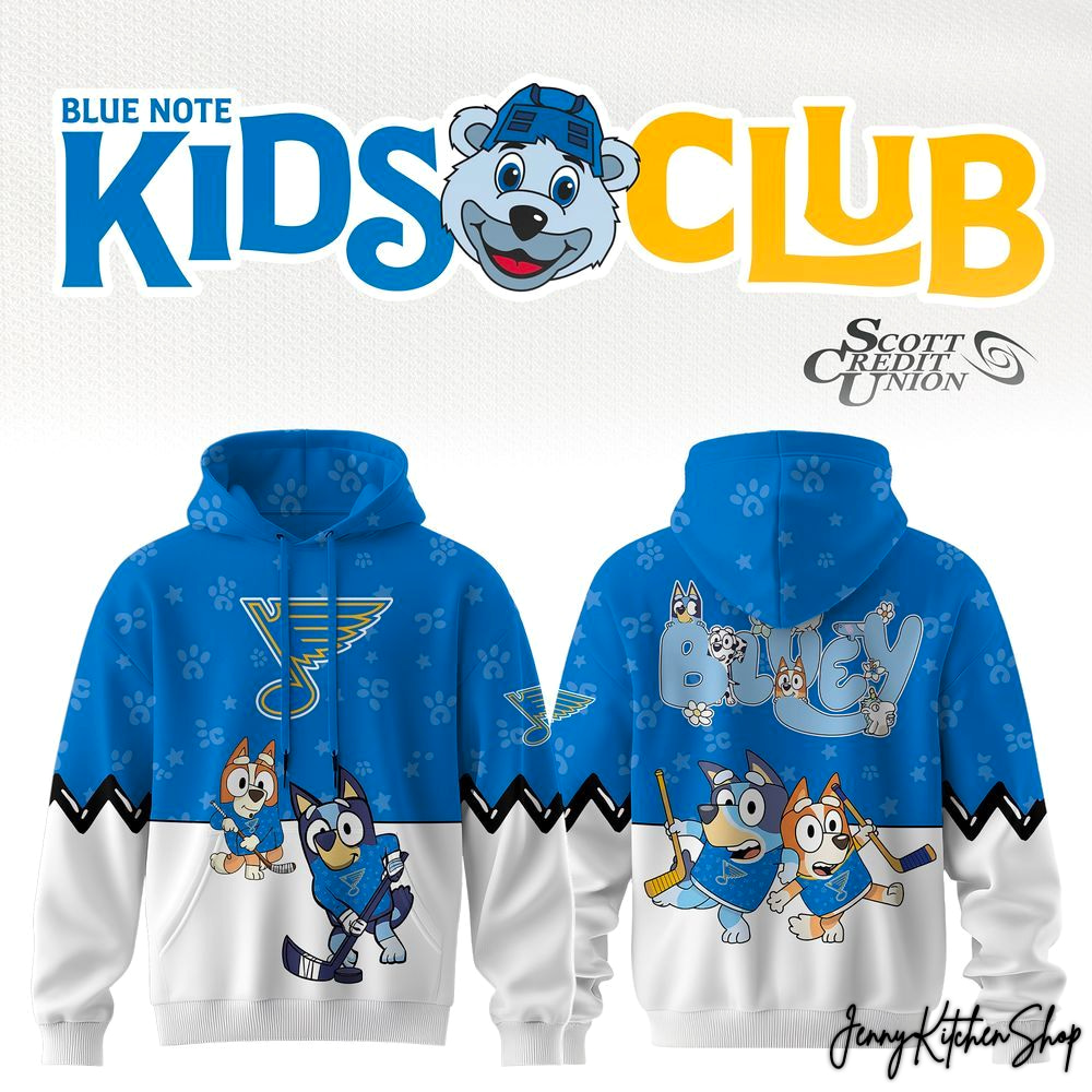 St Louis Blues x Bluey Kids Club 2026 Limited Hoodie
