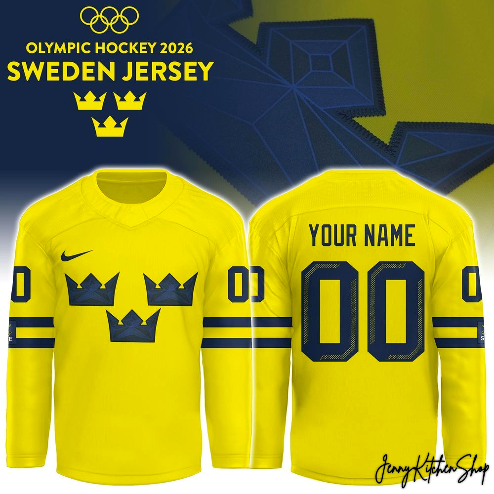 Sweden 2026 Olympic Custom Hockey Jersey