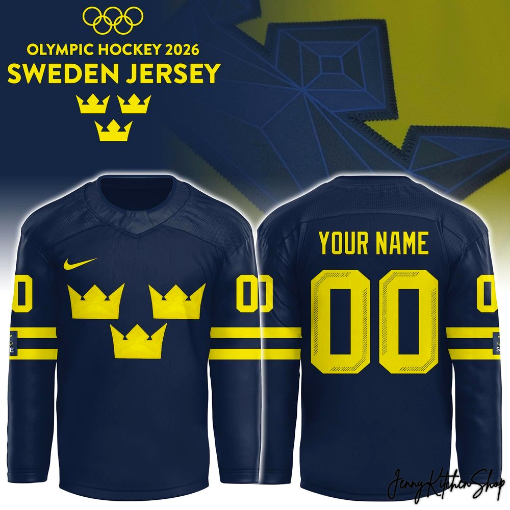 Sweden 2026 Olympic Custom Hockey Jersey