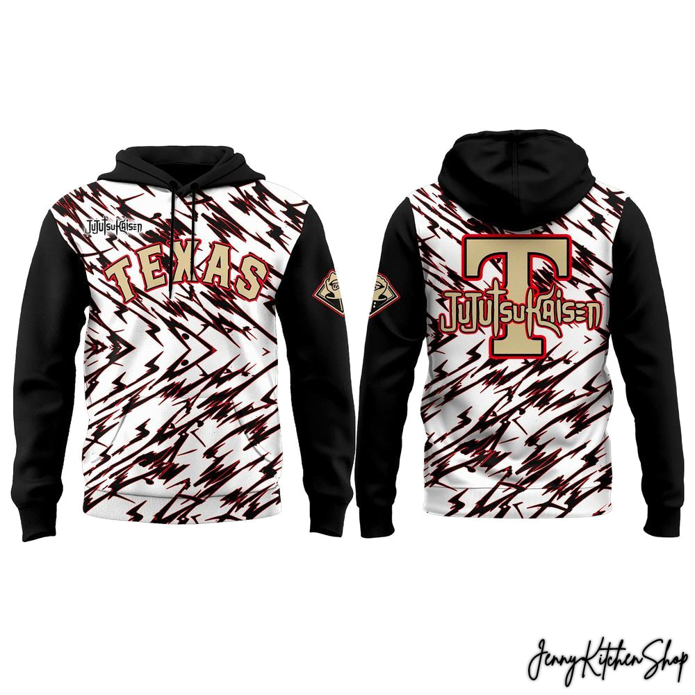 Texas Rangers Jujutsu Kaisen 2026 Theme Night Limited Hoodie