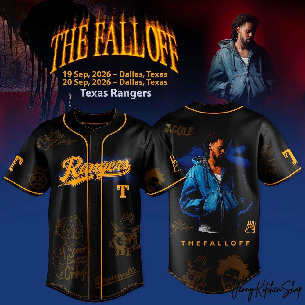 Texas Rangers x The Fall Off World Tour 2026 Baseball Jersey