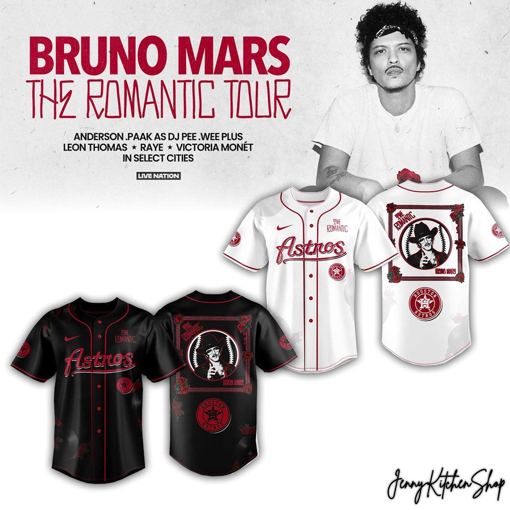 The Romantic Tour 2026 Houston Astros x Bruno Mars Jersey