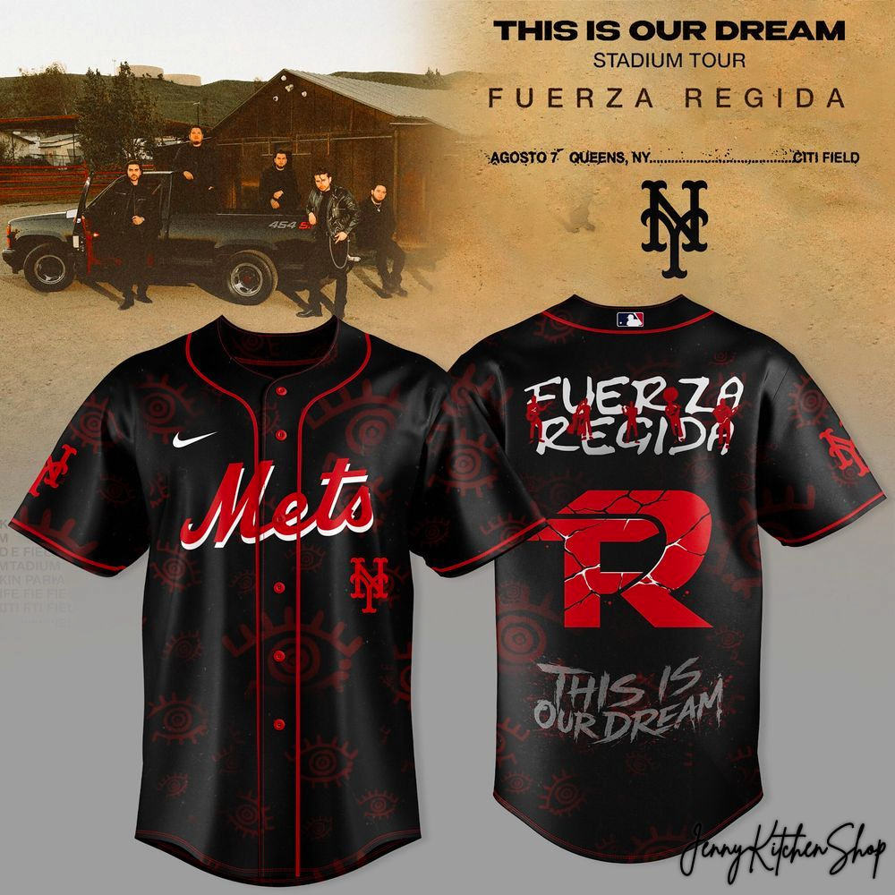 This Is Our Dream Stadium New York Mets x Fuerza Regida 2026 Tour Baseball Jersey