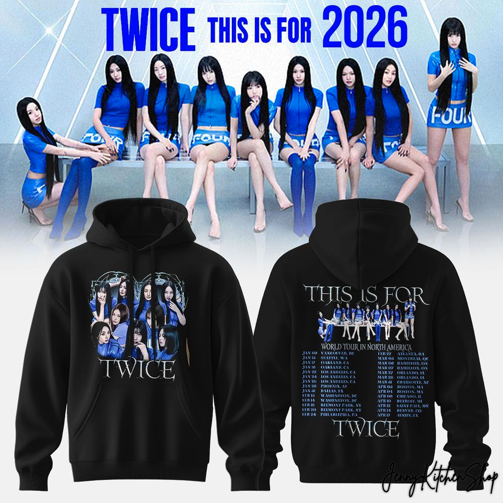 Twice This Is For 2026 Tour Black Hoodie