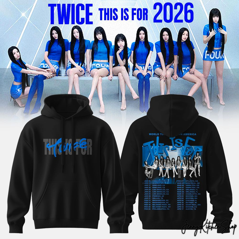 Twice This Is For 2026 Tour Black Hoodie