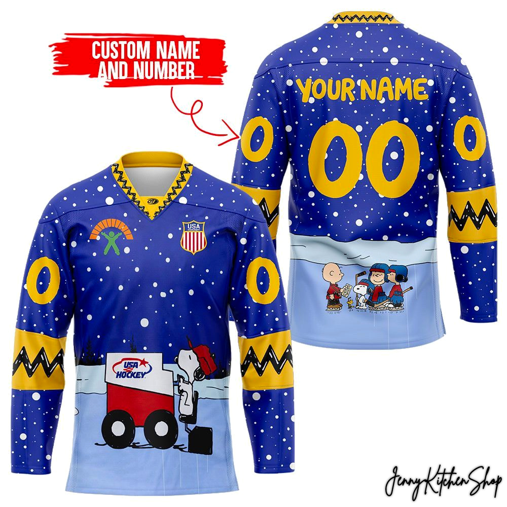 USA Hockey x Peanut 75th Anniversary Custom Hockey Jersey