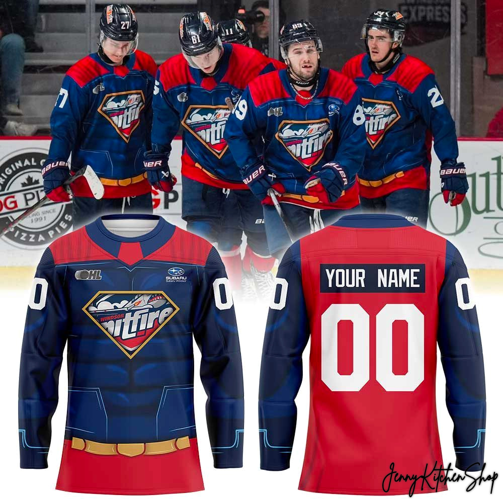 Windsor Spitfires Super Hero Night 2026 Special Hockey Jersey
