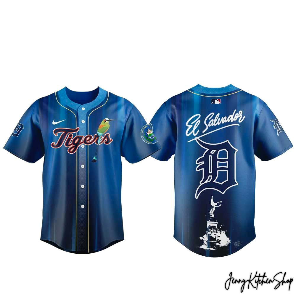 Detroit Tigers Salvadoran Heritage Day 2026 Baseball Jersey